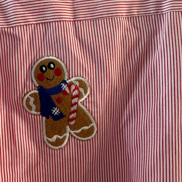 LasOlas Women's Vintage S/S Buttonup Shirt Striped Gingerbread Size Small - Picture 9 of 9